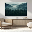 Captivating Misty Forest Wall Art Premium Canvas Print,