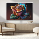 Abstract Rose Wall Art Canvas Print