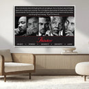Thinker Quintet Canvas Wall Art – Martin, Obama, Malcolm X,