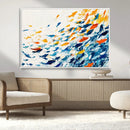 Abstract Fish Shoal Wall Art Canvas Print, Colorful Fish