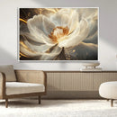 Gold Floral Wall Art Canvas Print, Framed Modern Flower Art by MyGreatCanvas | Canvas Wall Art Prints | Photo Prints & Wall Decor