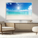 Blue Ocean Wall Art Canvas Print - Tranquil Ocean Paradise