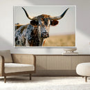 Texas Bull Longhorn Wall Art Canvas Print for Farm House by MyGreatCanvas | Canvas Wall Art Prints | Photo Prints & Wall Decor