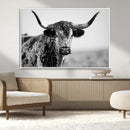 Texas Highland Cow Longhorn Canvas Print - Rustic Farmhouse by MyGreatCanvas | Canvas Wall Art Prints | Photo Prints & Wall Decor