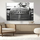 Vintage Farmall Tractor Wall Art Canvas Print, Rustic