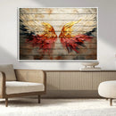 Abstract Angel Wings Canvas Wall Art – Framed and Ready to