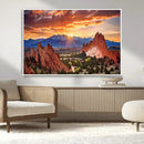Rocky Mountains Sunset Wall Art Canvas Print – Ready to