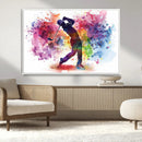Colorful Golfer Swing Wall Art Canvas Print - Ready to Hang, by MyGreatCanvas | Canvas Wall Art Prints | Photo Prints & Wall Decor