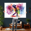 Colorful Golfer Swing Wall Art Canvas Print - Ready to Hang,