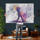 Watercolor Golf Swing Wall Art Canvas Print | Vibrant