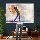 Watercolor Golf Swing Wall Art Canvas Print | Vibrant