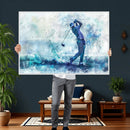 Golf Swing Wall Art Canvas Print - Sports-Inspired