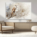 Barn Owl Wall Art | Watercolor Canvas Print | Perfect for