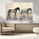 Vintage Horses Wall Art Canvas Print