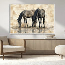 Chinese Style Abstract Black Horses Wall Art Canvas Print - by MyGreatCanvas | Canvas Wall Art Prints | Photo Prints & Wall Decor