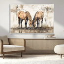 Vintage Horses Wall Art | Ready to Hang and Framed Triptych by MyGreatCanvas | Canvas Wall Art Prints | Photo Prints & Wall Decor