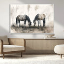 Chines Ink Style Vintage Horses Wall Art Canvas Print for by MyGreatCanvas | Canvas Wall Art Prints | Photo Prints & Wall Decor