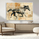 Chines Style Running Horse Western Wall Art | Farmhouse Wall by MyGreatCanvas | Canvas Wall Art Prints | Photo Prints & Wall Decor
