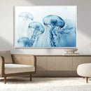 Blue Jellyfish Wall Art Canvas Print