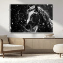 Winter Horse Wall Art | Black and White Horse Print | Ready by MyGreatCanvas | Canvas Wall Art Prints | Photo Prints & Wall Decor