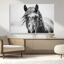 Western Wall Art | Black and White Winter Horse Wall Art | by MyGreatCanvas | Canvas Wall Art Prints | Photo Prints & Wall Decor