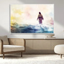 Watercolor Jesus Walking on Water Canvas Print, Christian by MyGreatCanvas | Canvas Wall Art Prints | Photo Prints & Wall Decor