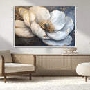 White Magnolia Flower Wall Art Canvas Print | Abstract