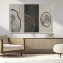 Minimalist Tree Rings Wall Art | Modern Abstract Canvas