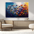 Vibrant Abstract Fish Swarm Art – Colorful Fish Inspired