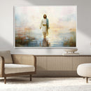 Framed Jesus Walking on Water Wall Art - 3-Panel Christian