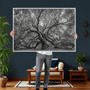 Majestic Angel Oak Tree Black and White Canvas Print – Multi by MyGreatCanvas | Canvas Wall Art Prints | Photo Prints & Wall Decor