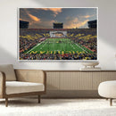 University of Michigan Wolverines Print Canvas, Football