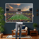University of Michigan Wolverines Print Canvas, Football
