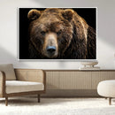 Grizzly Brown Bear Canvas Wall Art, Wildlife Animal Canvas