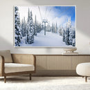 Winter Ski Lift Wall Art Print - Landscape Wall Art | Snowy by MyGreatCanvas | Canvas Wall Art Prints | Photo Prints & Wall Decor