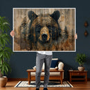 Abstract 399 Bear Wall Art | Rustic Cabin Wall Decor with
