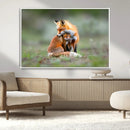 Heartwarming Fox and Baby Cub Wall Art | Ready to Hang