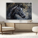 Large Abstract Horse Wall Art Canvas Print | Farmhouse Wall