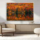 Fall Foliage Wall Art - Autumn Reflection Canvas Print,