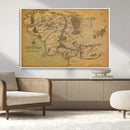 Middle Earth Map Canvas Wall Art – Vintage Fantasy Map by MyGreatCanvas | Canvas Wall Art Prints | Photo Prints & Wall Decor