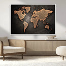 World Map Canvas Print – Framed Travel Map Wall Art for