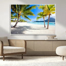 Blue Beach and Sea Wall Art Canvas Print by MyGreatCanvas | Canvas Wall Art Prints | Photo Prints & Wall Decor