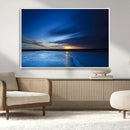 Blue Sunset Ocean Canvas Wall Art Print – Serene Coastal by MyGreatCanvas | Canvas Wall Art Prints | Photo Prints & Wall Decor