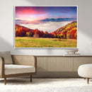 Autumn Mountain Foggy Landscape Wall Art Canvas Print | by MyGreatCanvas | Canvas Wall Art Prints | Photo Prints & Wall Decor