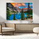 Canadian Rockies Moraine Lake Wall Art Canvas Print, Pine