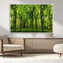 Lush Green Forest Canvas Print | 3-Panel Forest Wall Art |