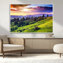 Green Hills and Sunset Wall Art Print - Scenic Landscape by MyGreatCanvas | Canvas Wall Art Prints | Photo Prints & Wall Decor