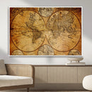 Vintage World Map Canvas Print – Antique Push Pin Travel by MyGreatCanvas | Canvas Wall Art Prints | Photo Prints & Wall Decor