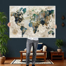 Framed Vintage World Map Wall Art – Abstract Map Canvas by MyGreatCanvas | Canvas Wall Art Prints | Photo Prints & Wall Decor