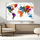 World Map Canvas Print – Framed Travel Map Wall Art for by MyGreatCanvas | Canvas Wall Art Prints | Photo Prints & Wall Decor